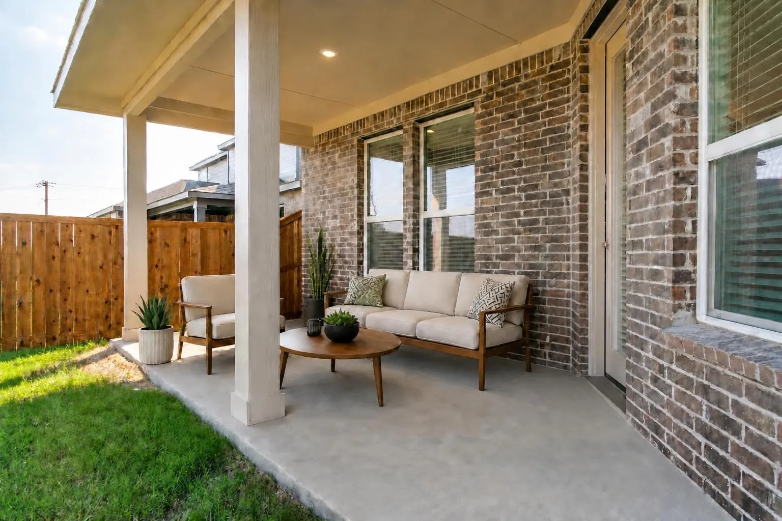 Virtually staged patio