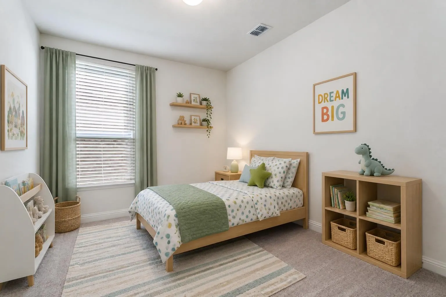 Virtually staged bedroom