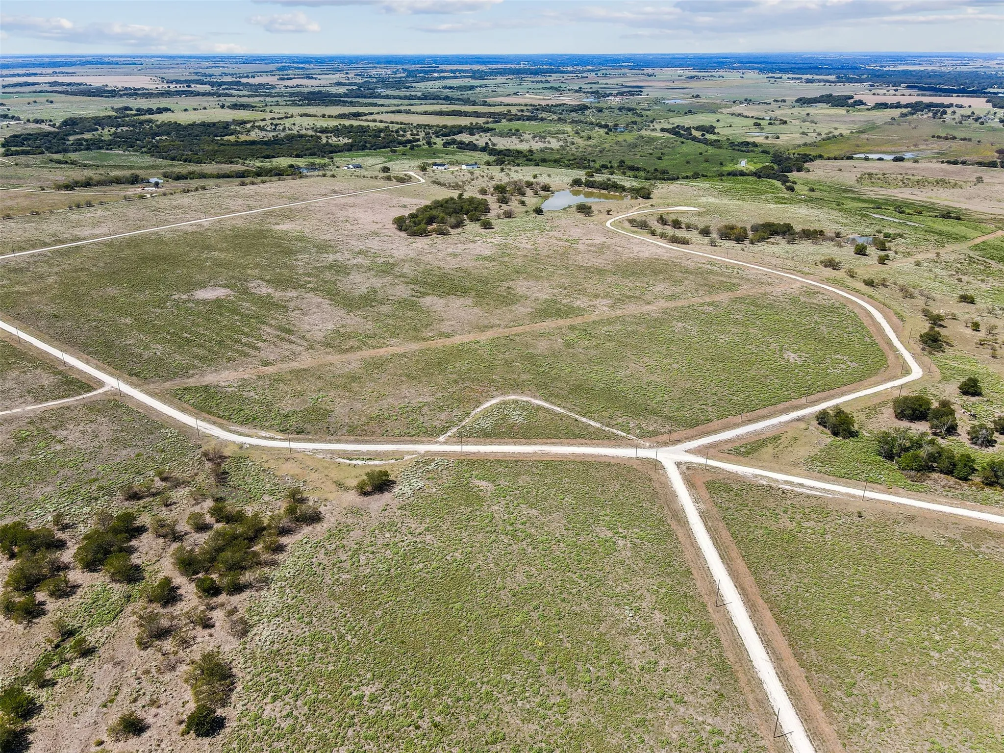 Aerial view with a rural view