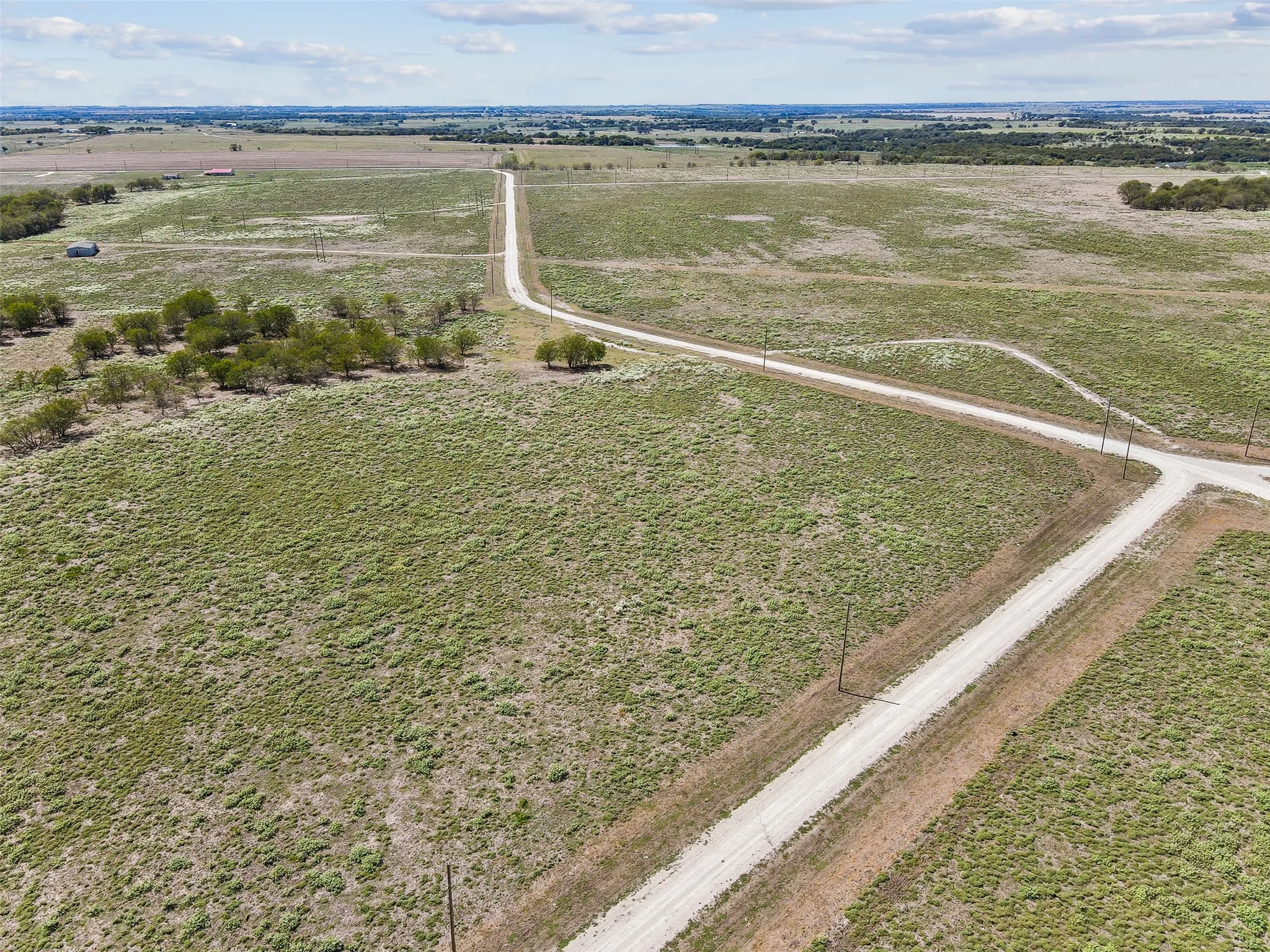 Aerial view with a rural view
