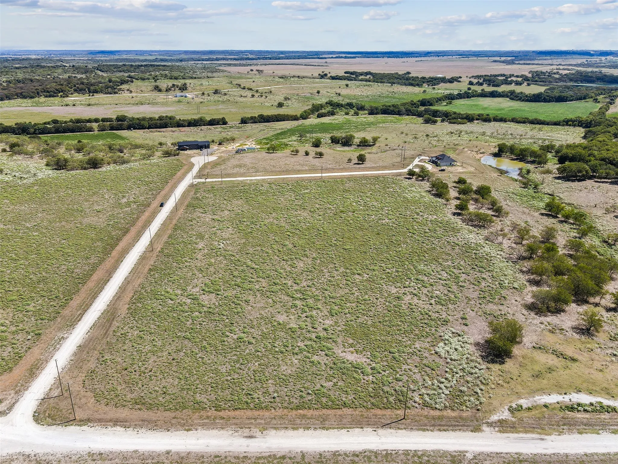 Aerial view with a rural view