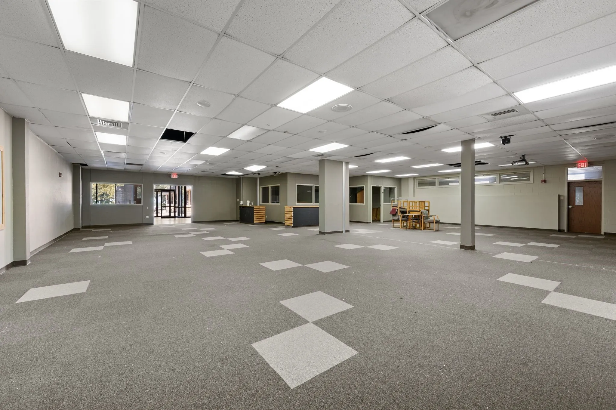 Garage with baseboards