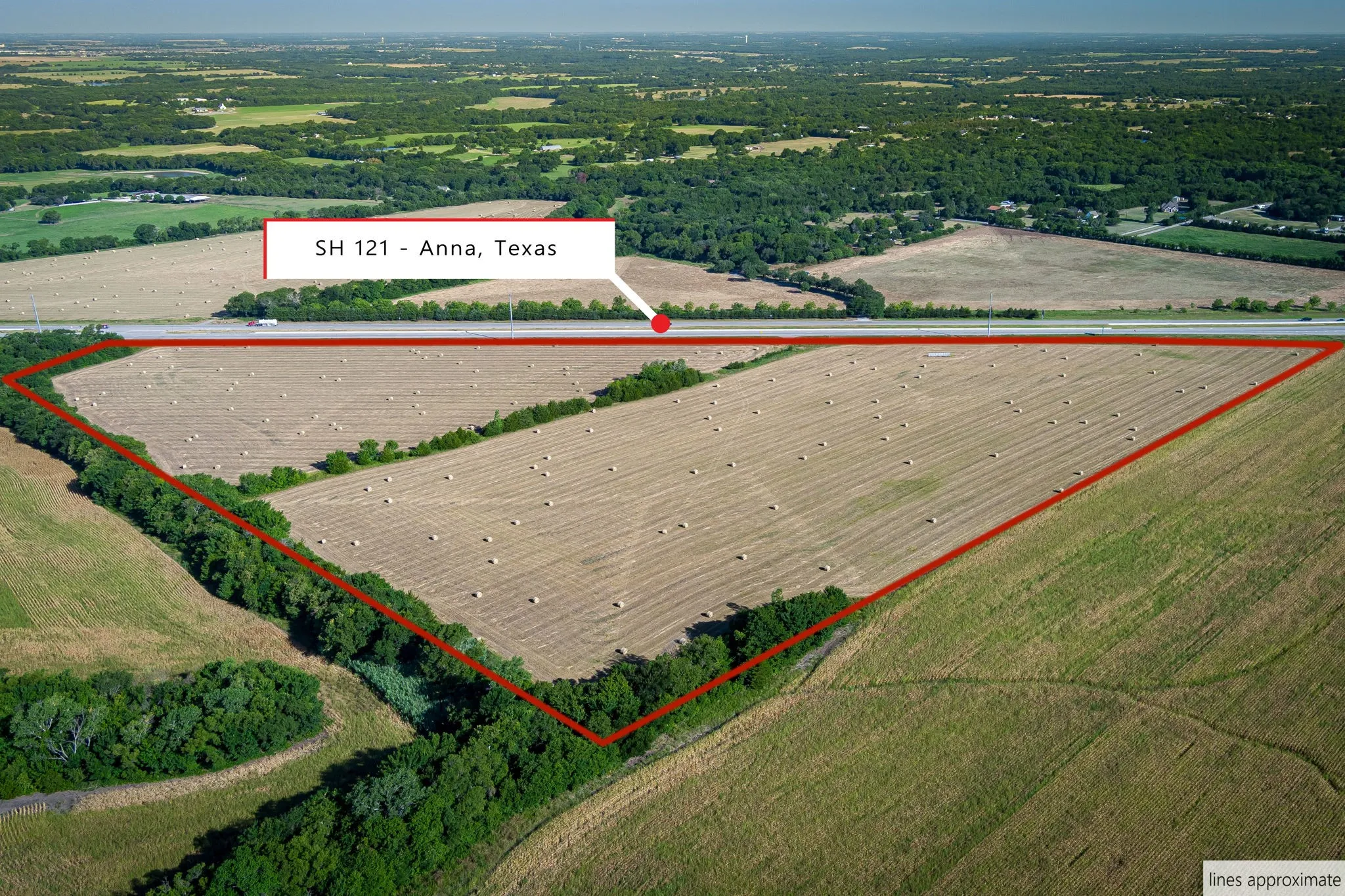 View of rural area featuring property boundaries highlighted