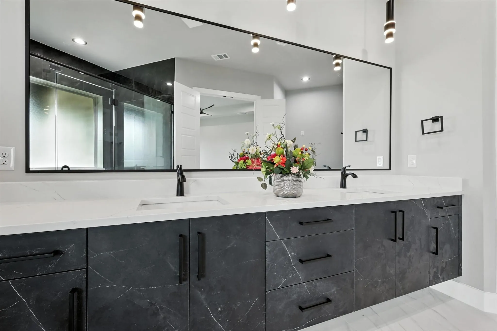 Full bathroom featuring double vanity
