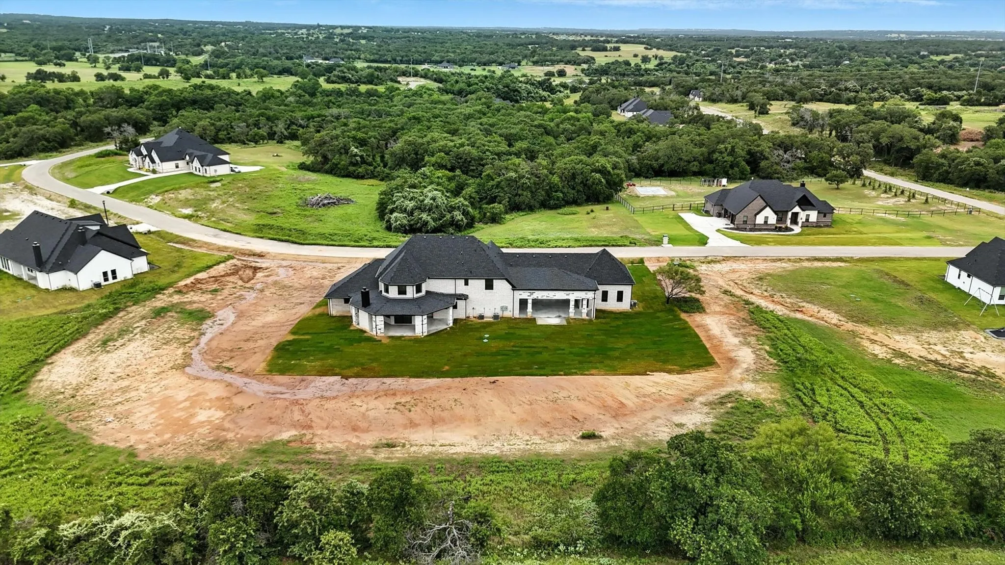 Aerial overview of property's location