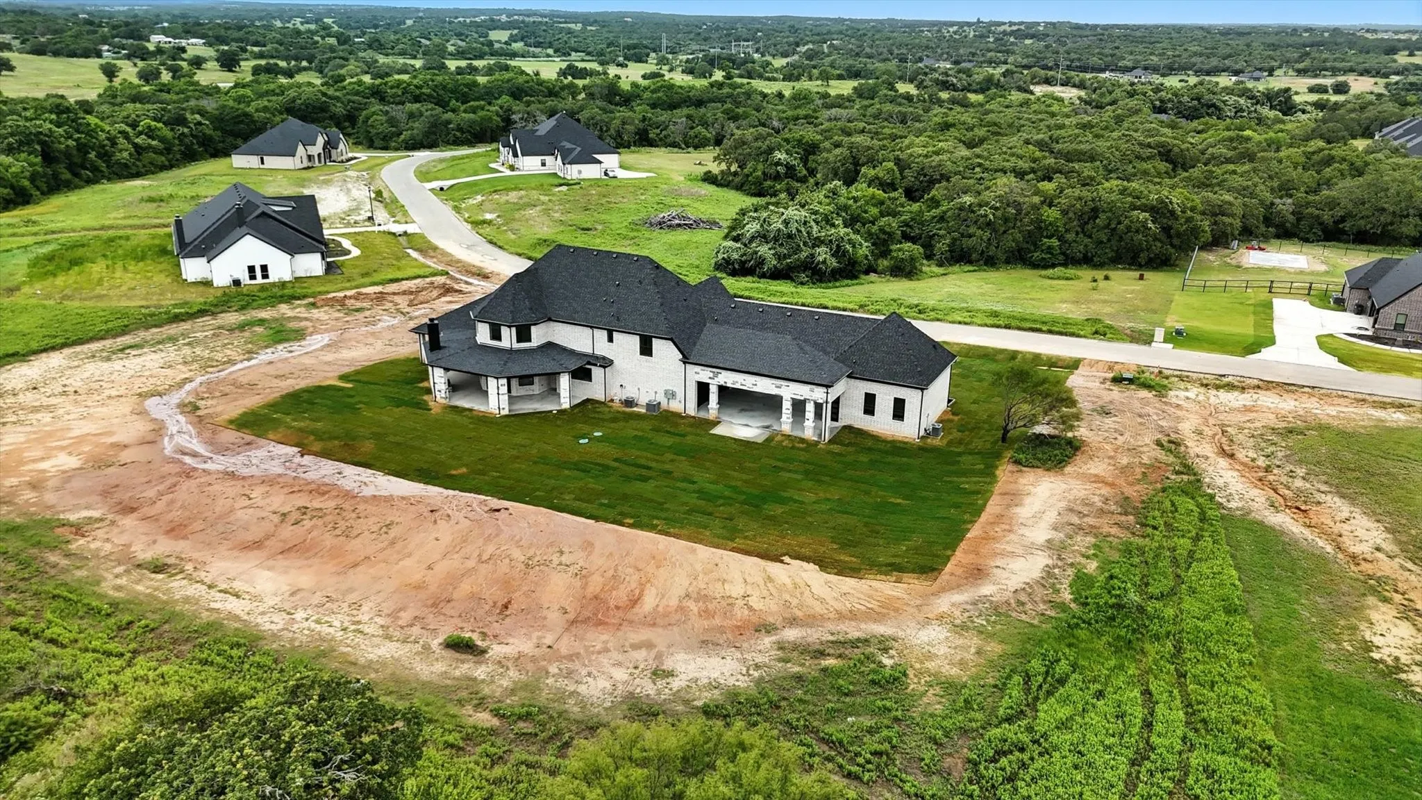 View from above of property