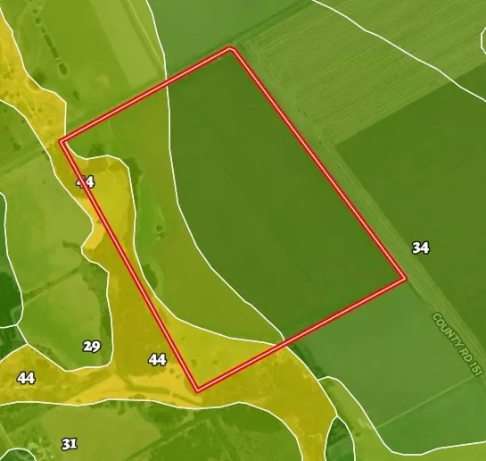 Map / location of property area featuring property parcel outlined