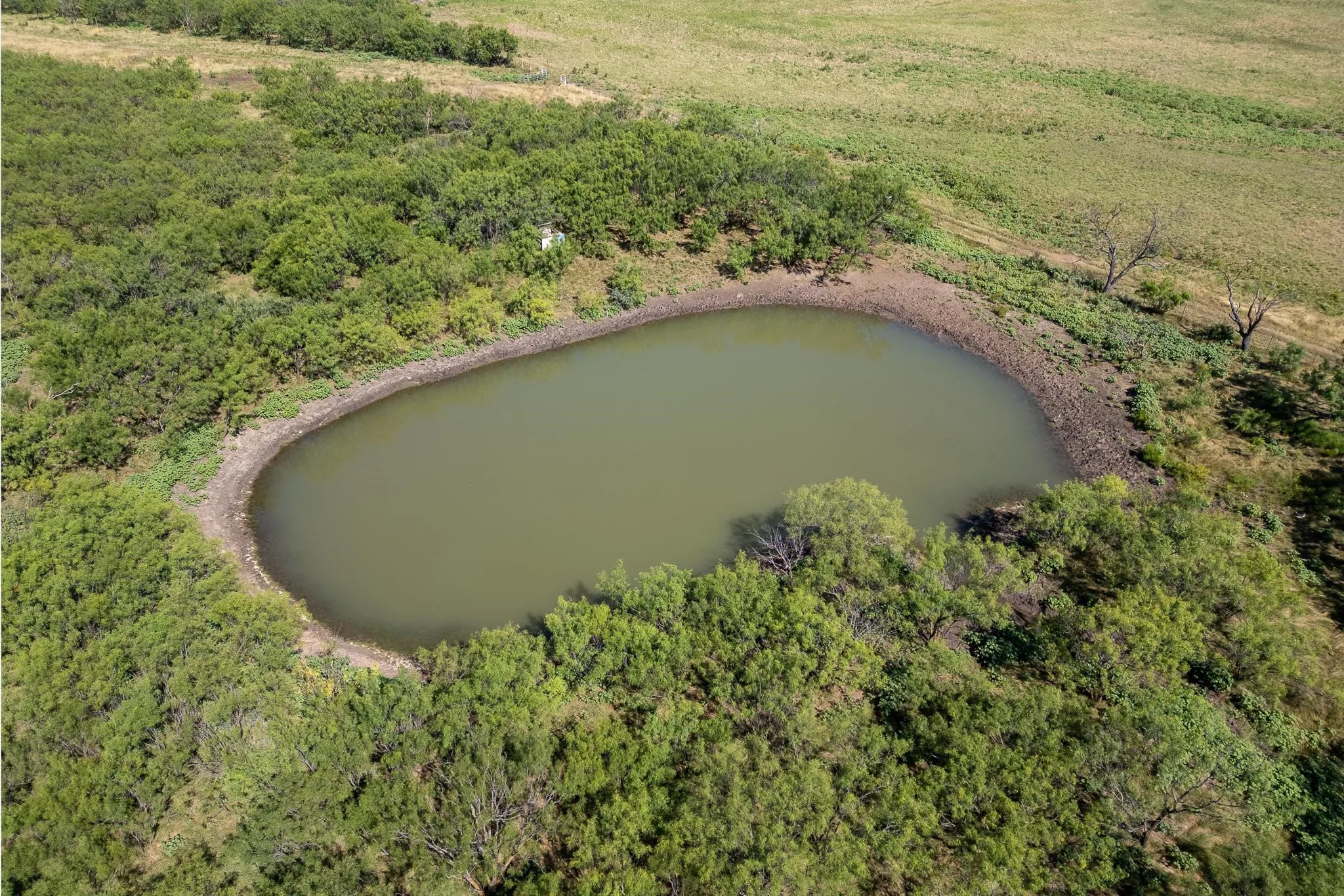 Drone / aerial view of a nearby body of water