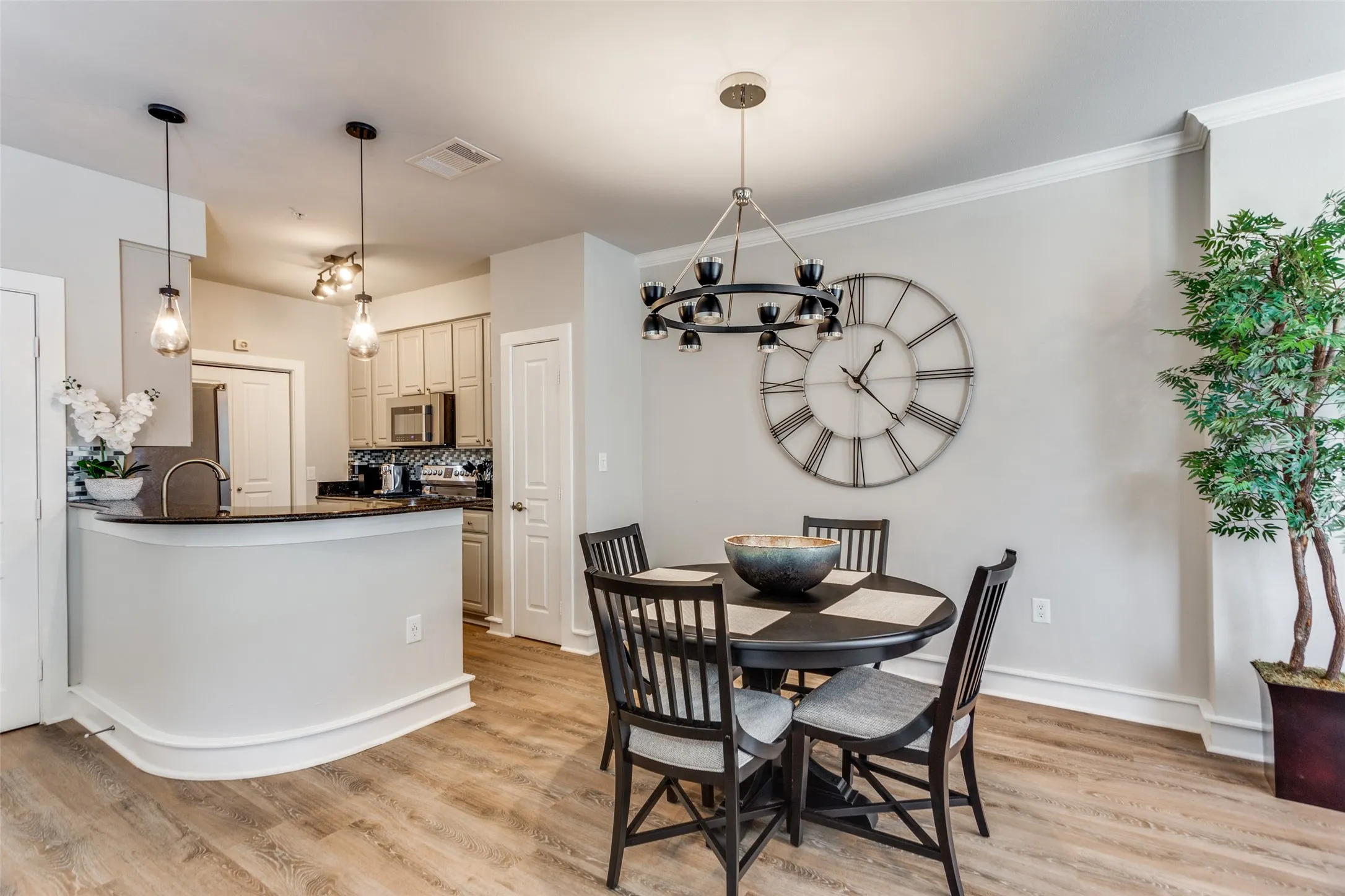 The spacious dining area.