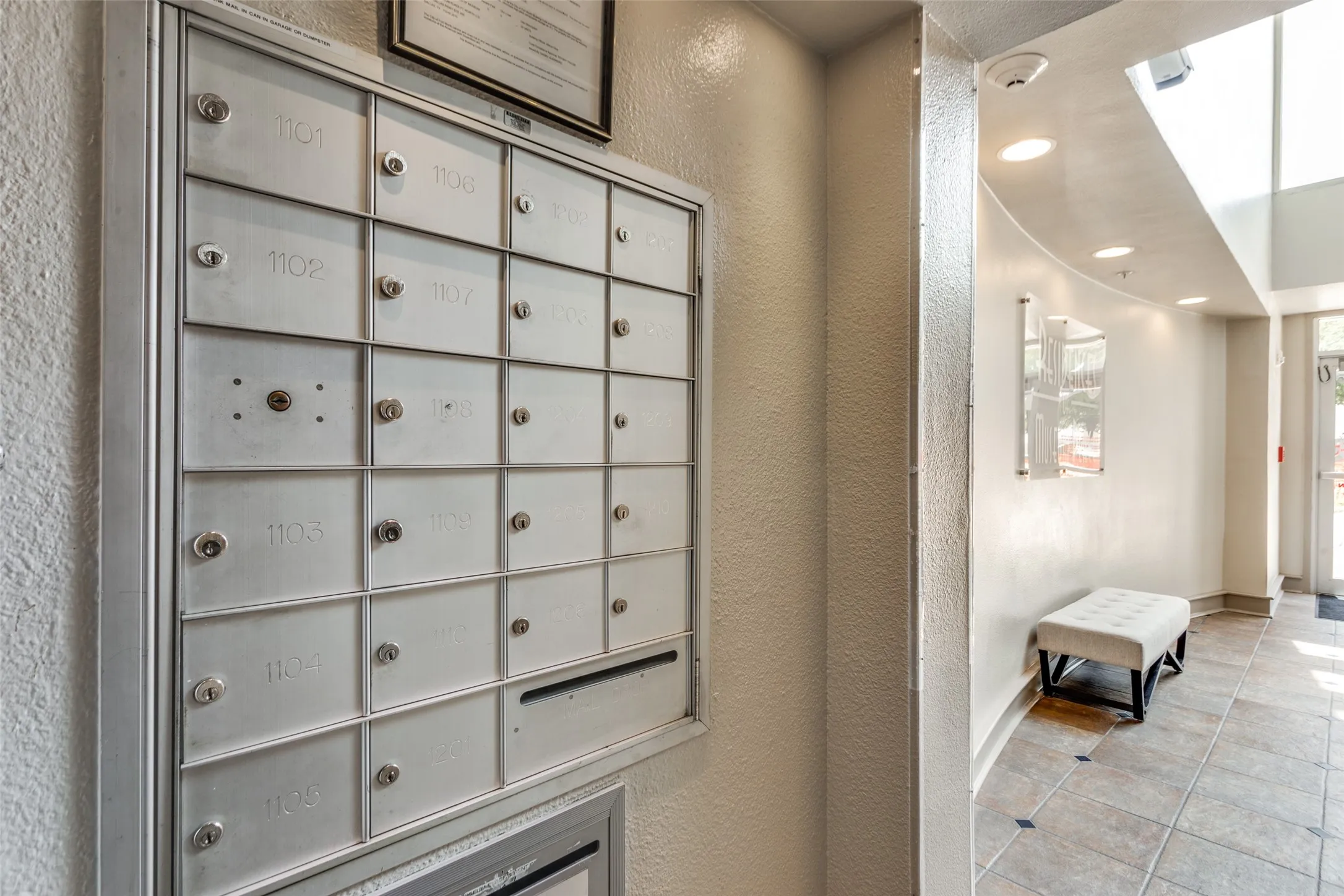 The mailboxes have secure mail delivery.