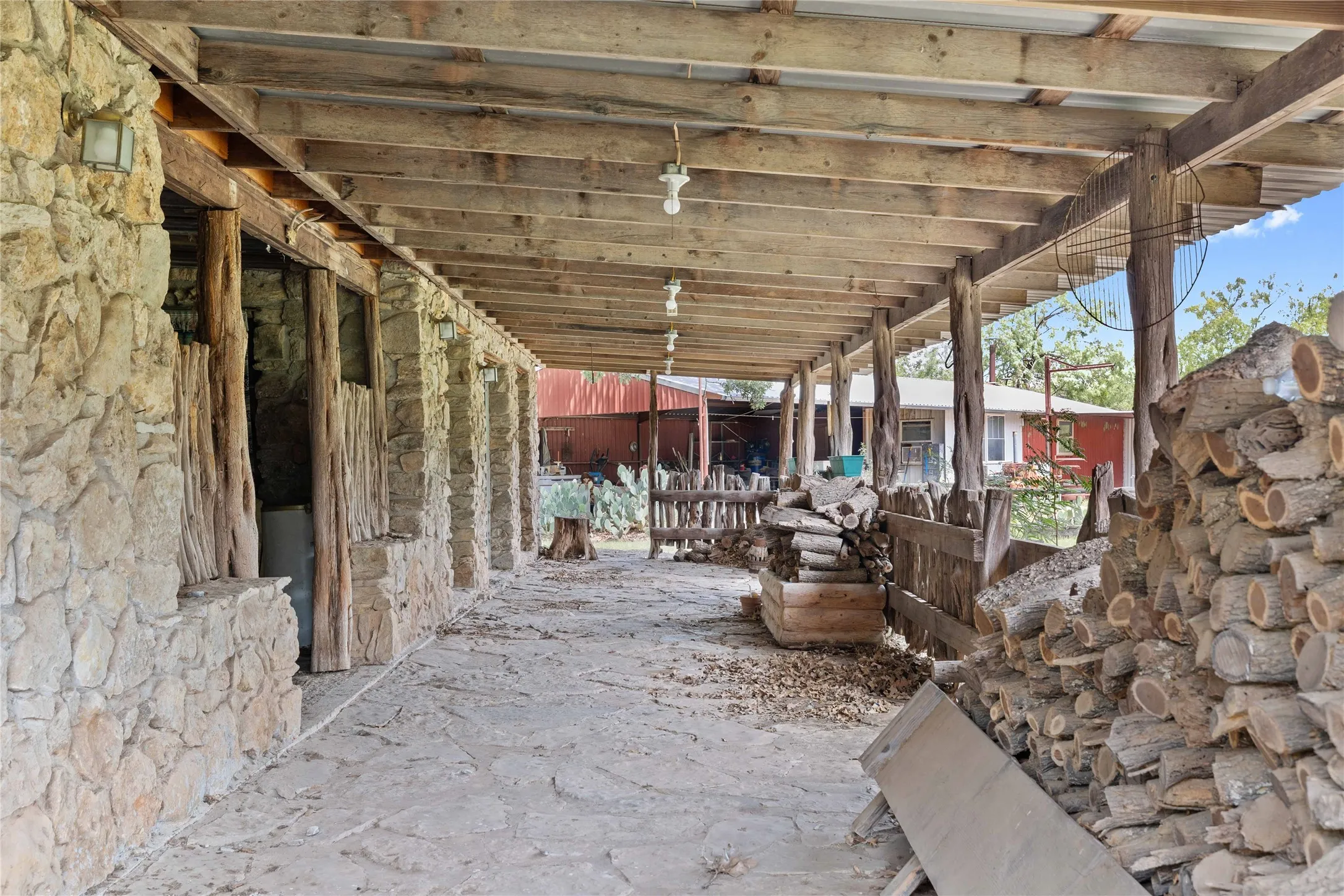 View of patio / terrace featuring an exterior structure and an outdoor structure