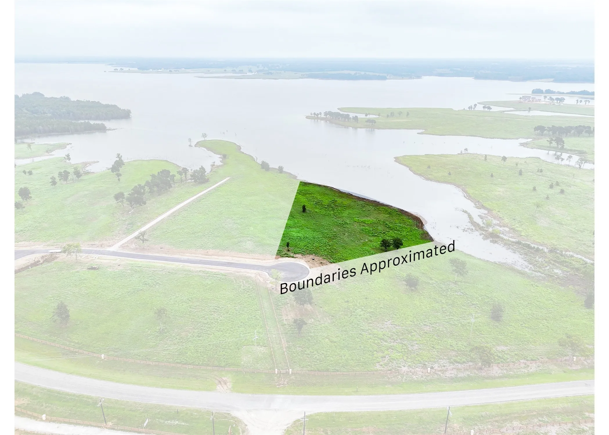 Bird's eye view of a large body of water