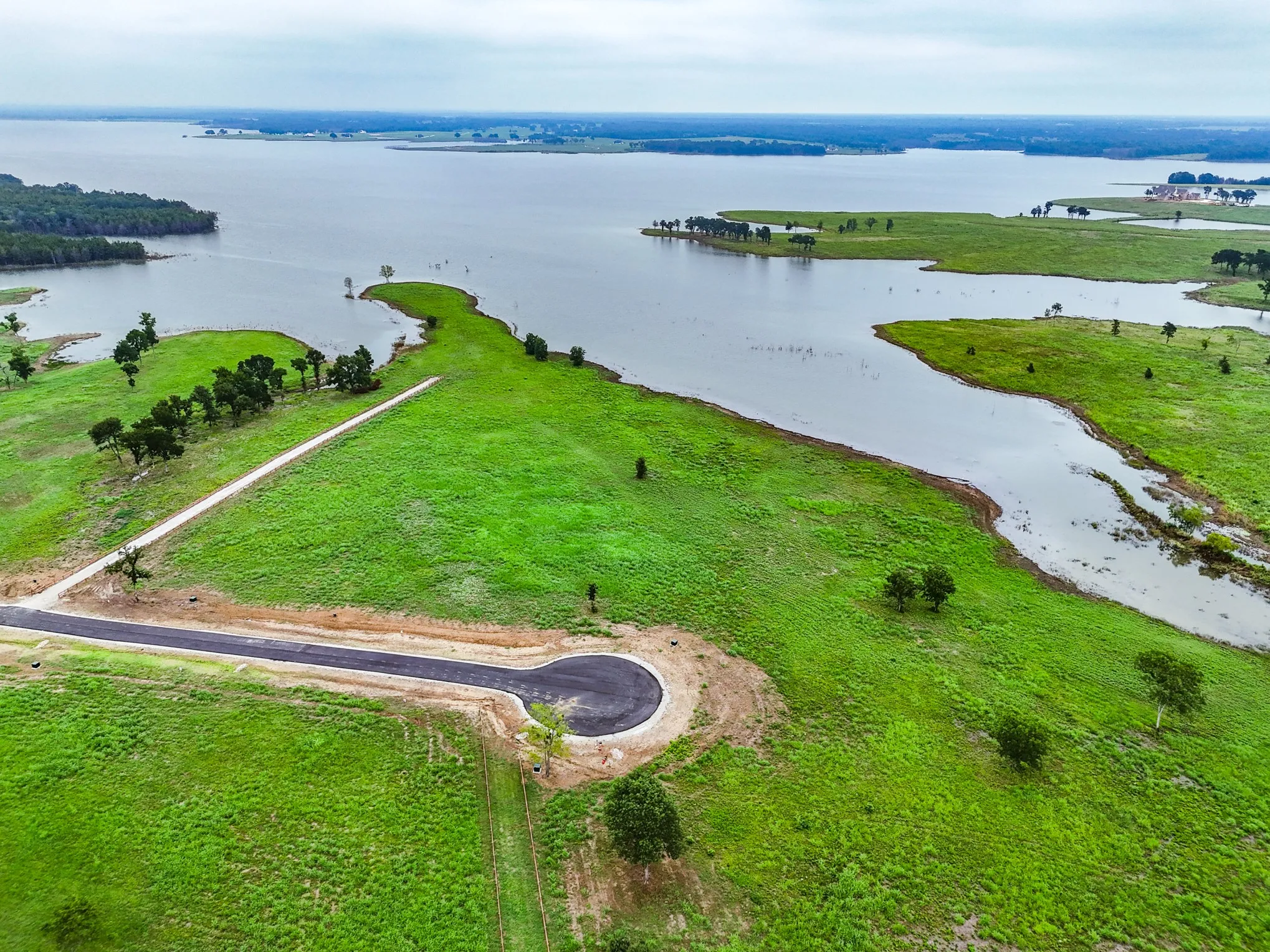 Drone / aerial view of a nearby body of water
