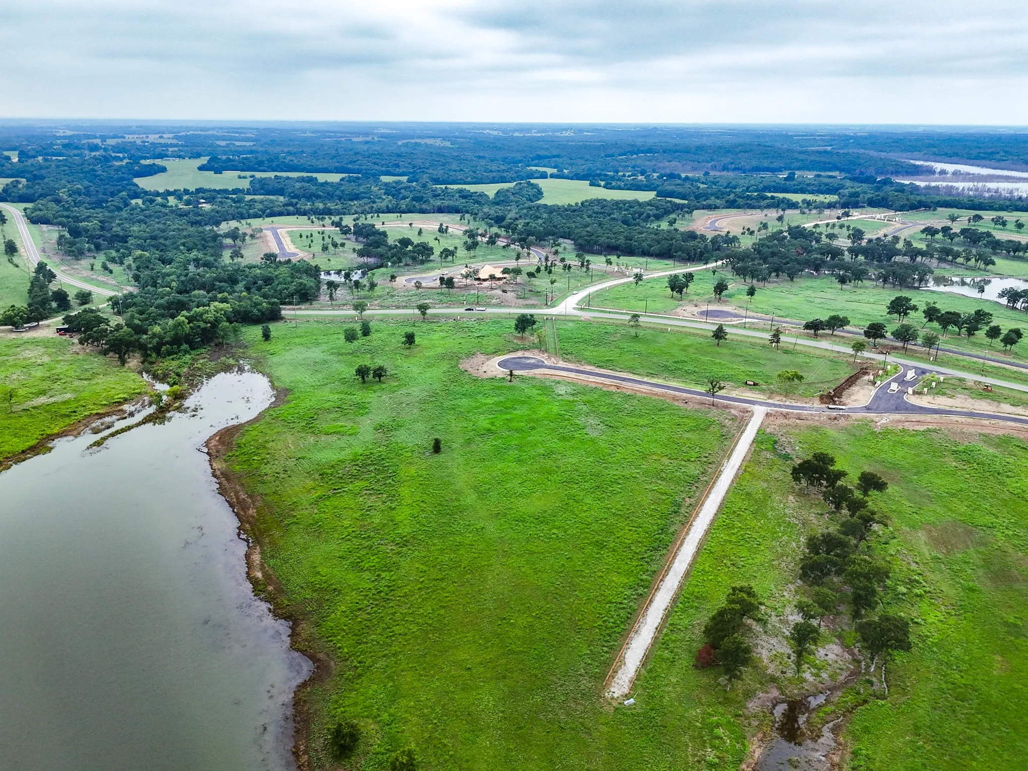 View of rural area with a large body of water