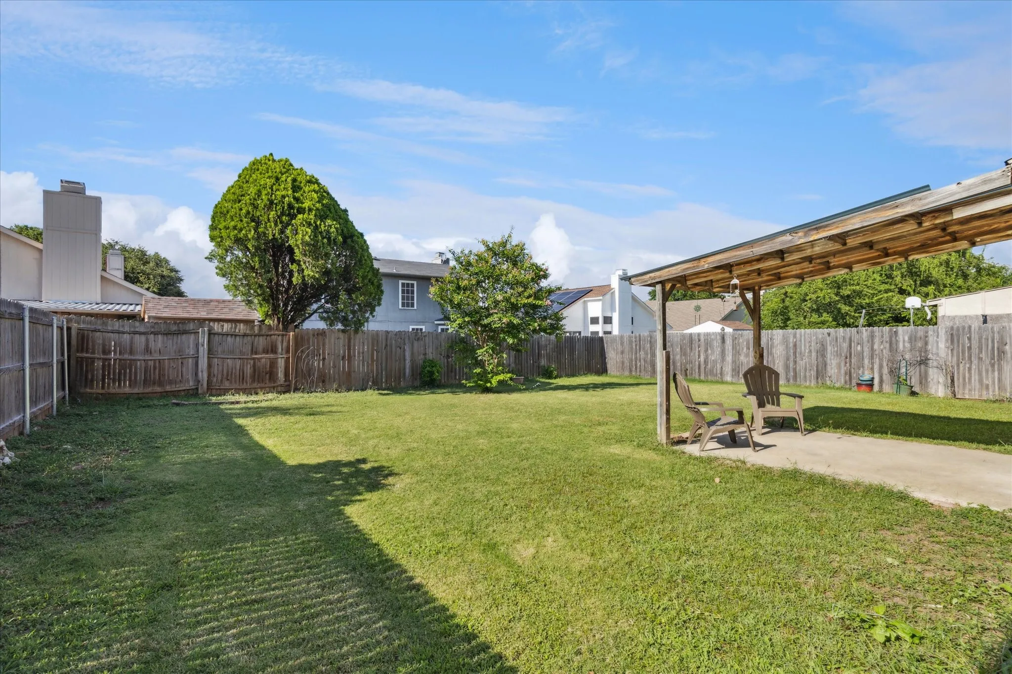Good-sized backyard