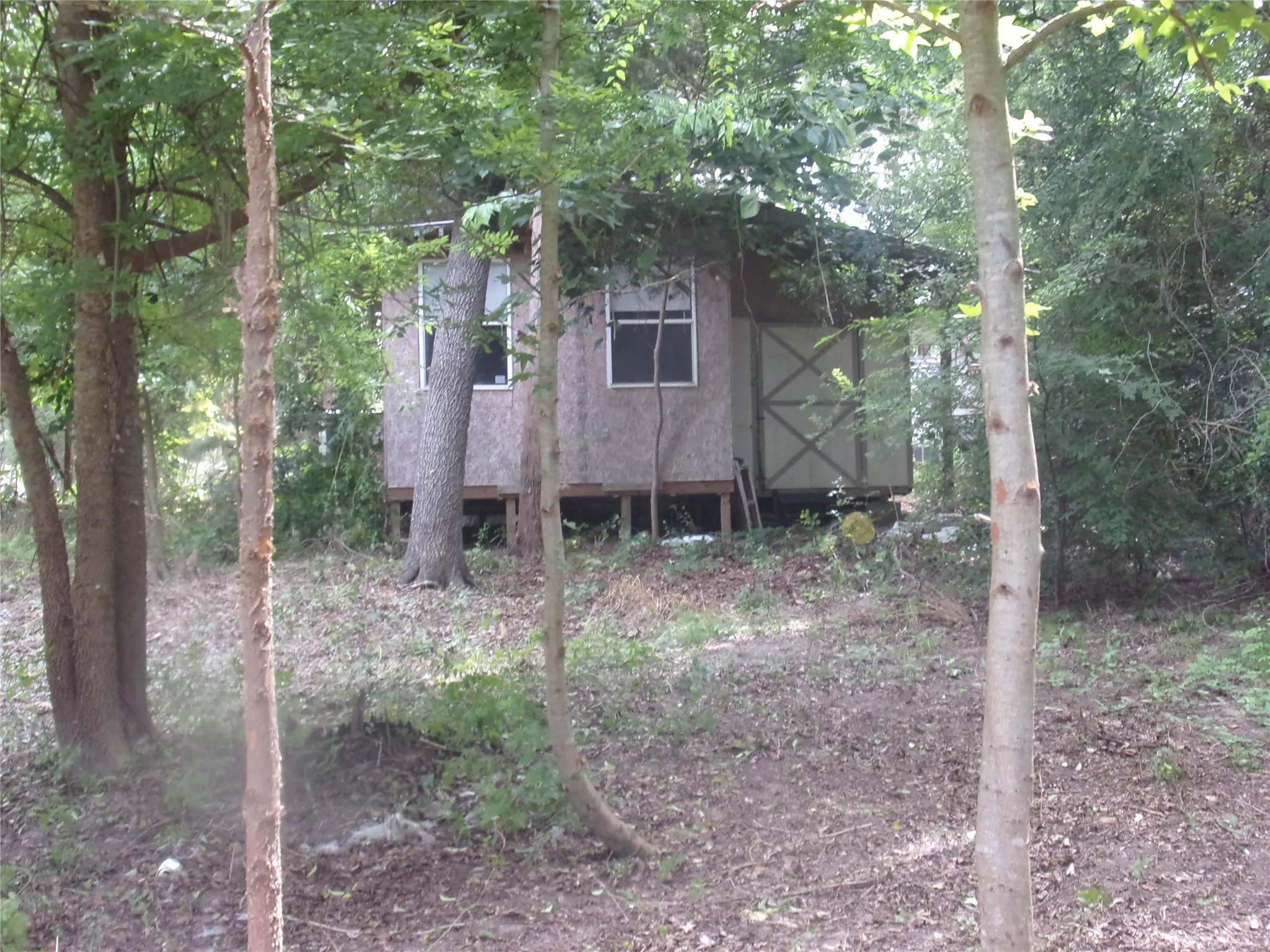 View of storage building exterior