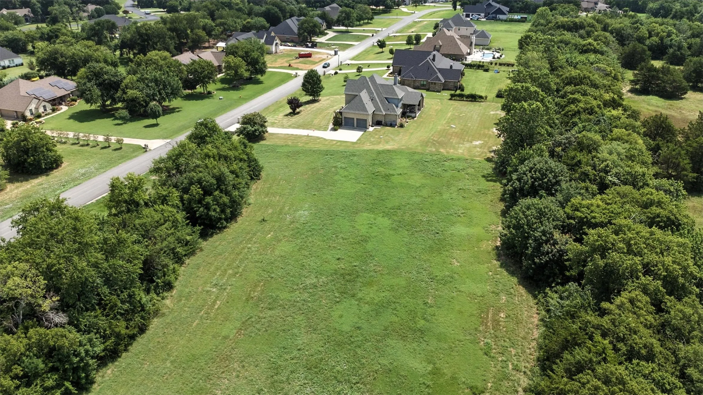 Aerial view of residential area