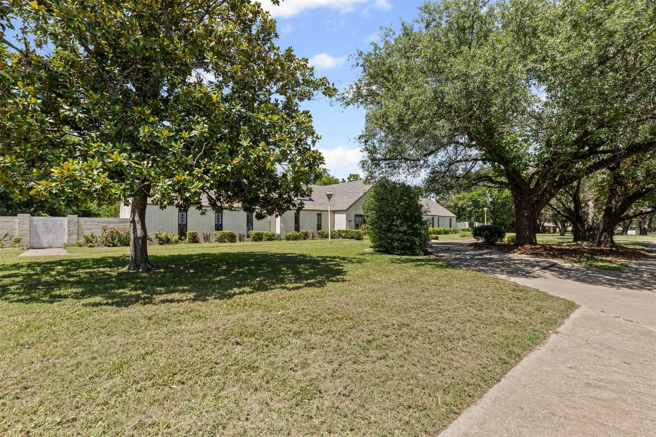 View of grassy yard