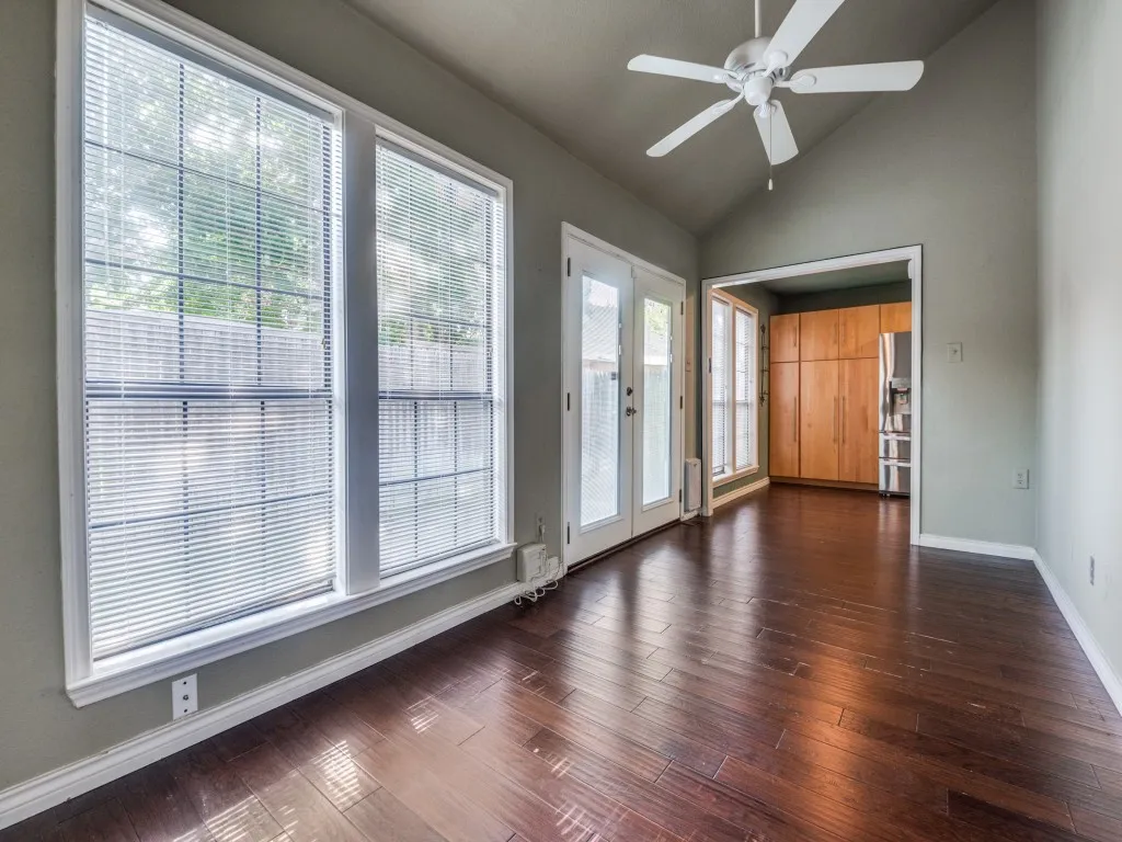 Flex space off the kitchen. Great for office, play room or sunroom.
