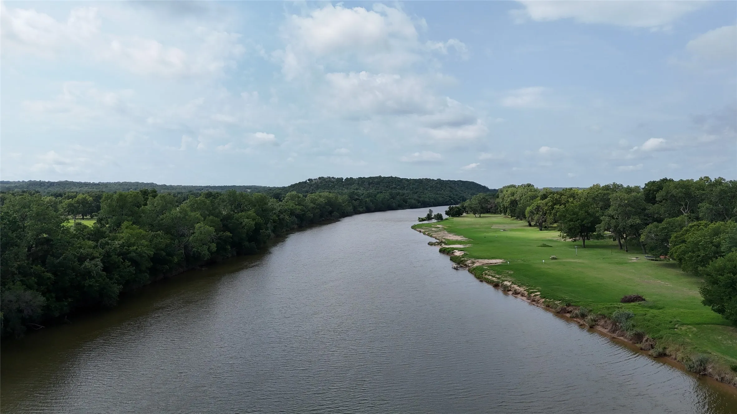 Water view with a forest