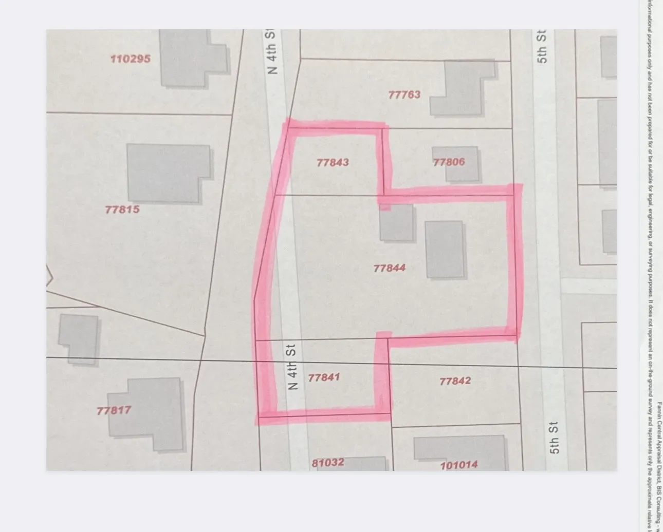 Very large lot including 3 parcels.