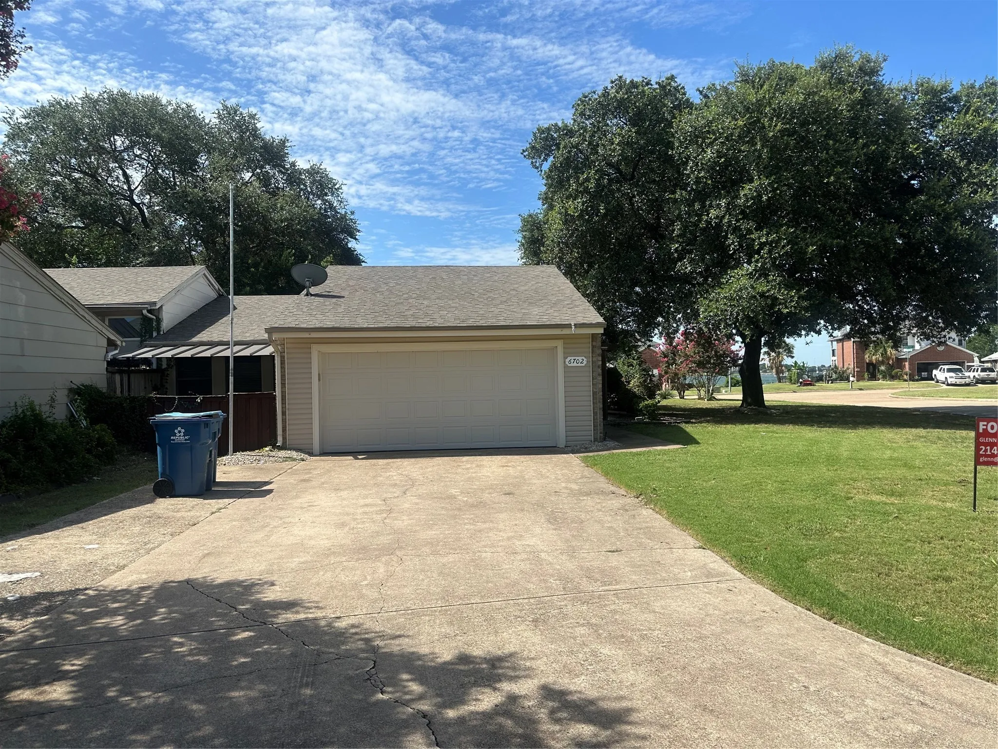 Garage with driveway