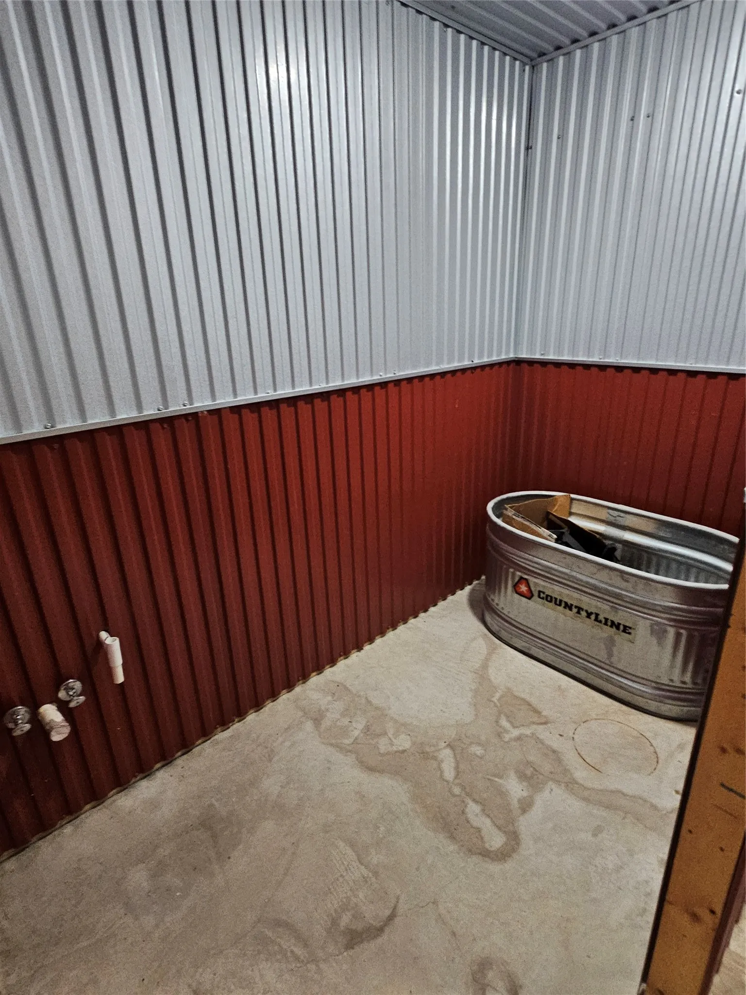 Unfinished bath in guest house.