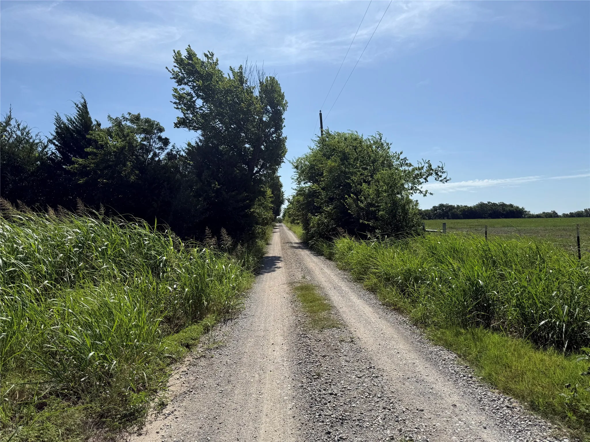 View of dirt / gravel road with a view of rural / pastoral area