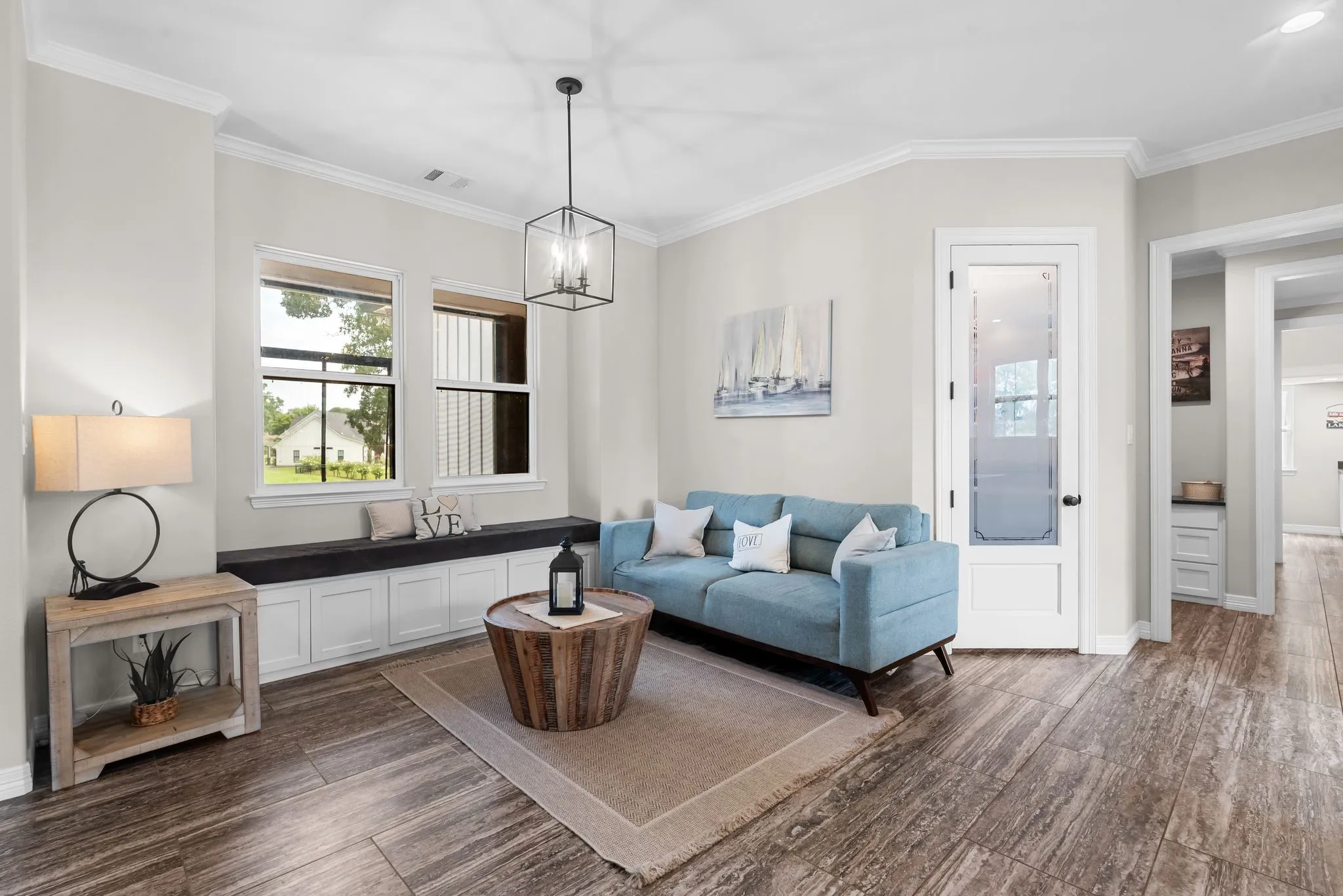 This adjacent space would make an excellent reading nook ... or could be used as a second dining space!