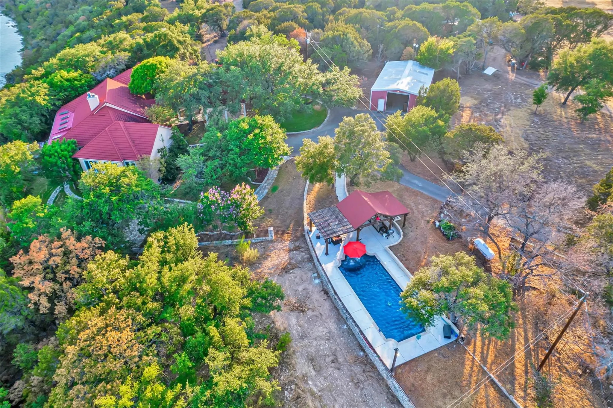 View from above of property