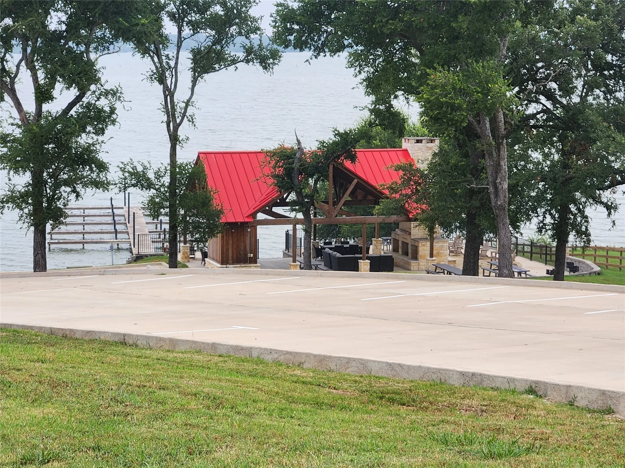 View of water loading dock and Pavillion