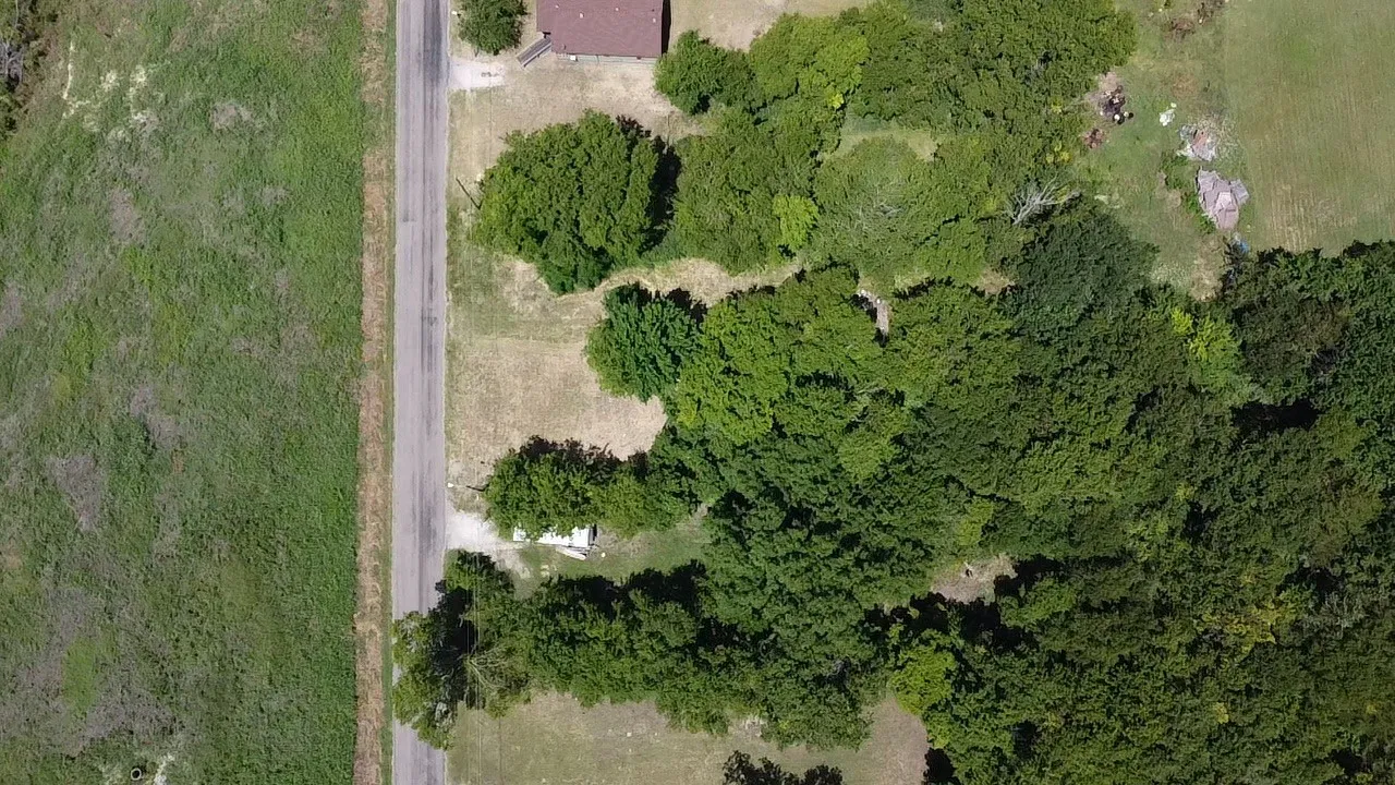 Aerial view of property's location