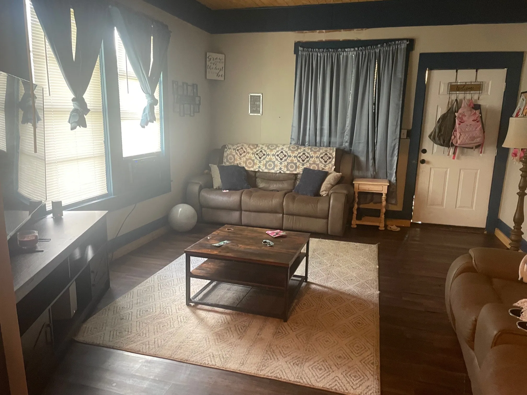 Living area featuring wood finished floors