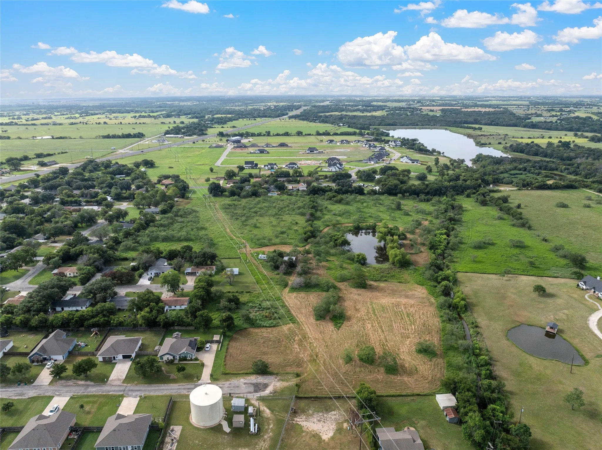 Aerial overview of property's location.