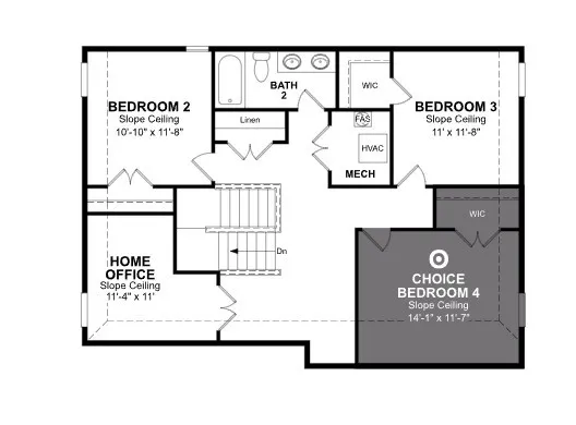 Beazer Homes Brookville Estates Parker floorplan.