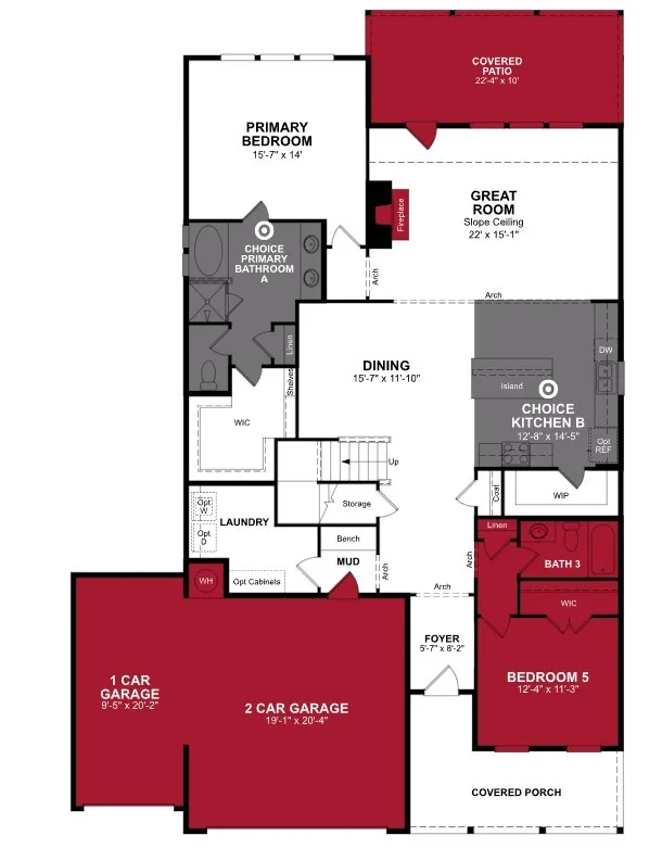 Beazer Homes Brookville Estates Parker floorplan.