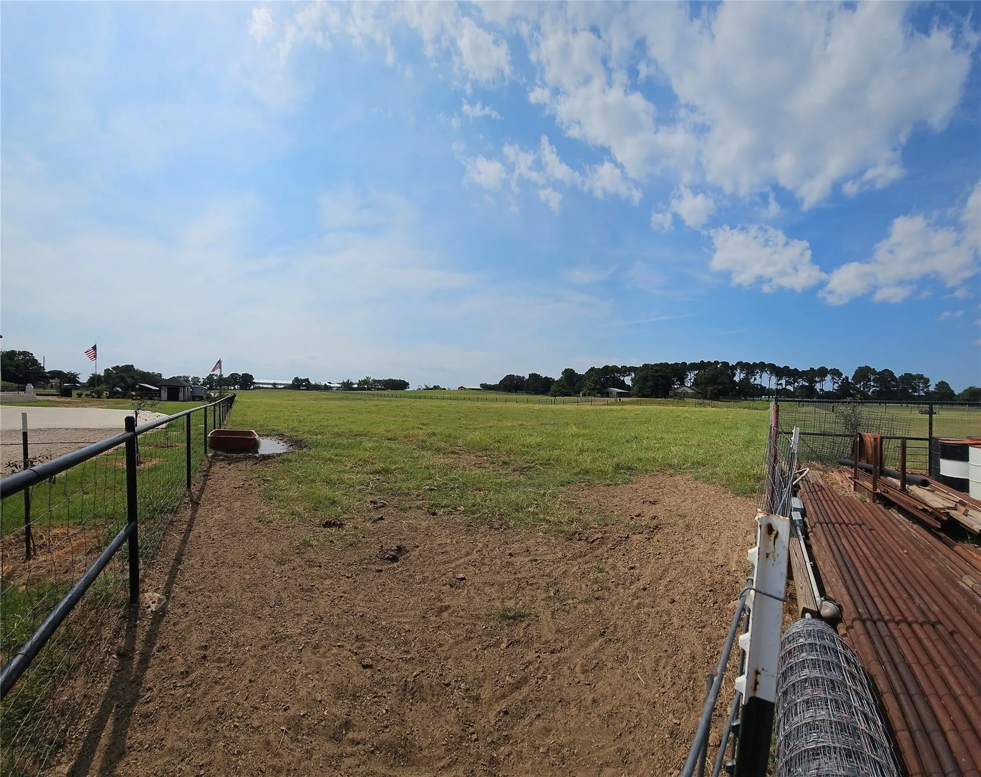 View of yard with a view of countryside