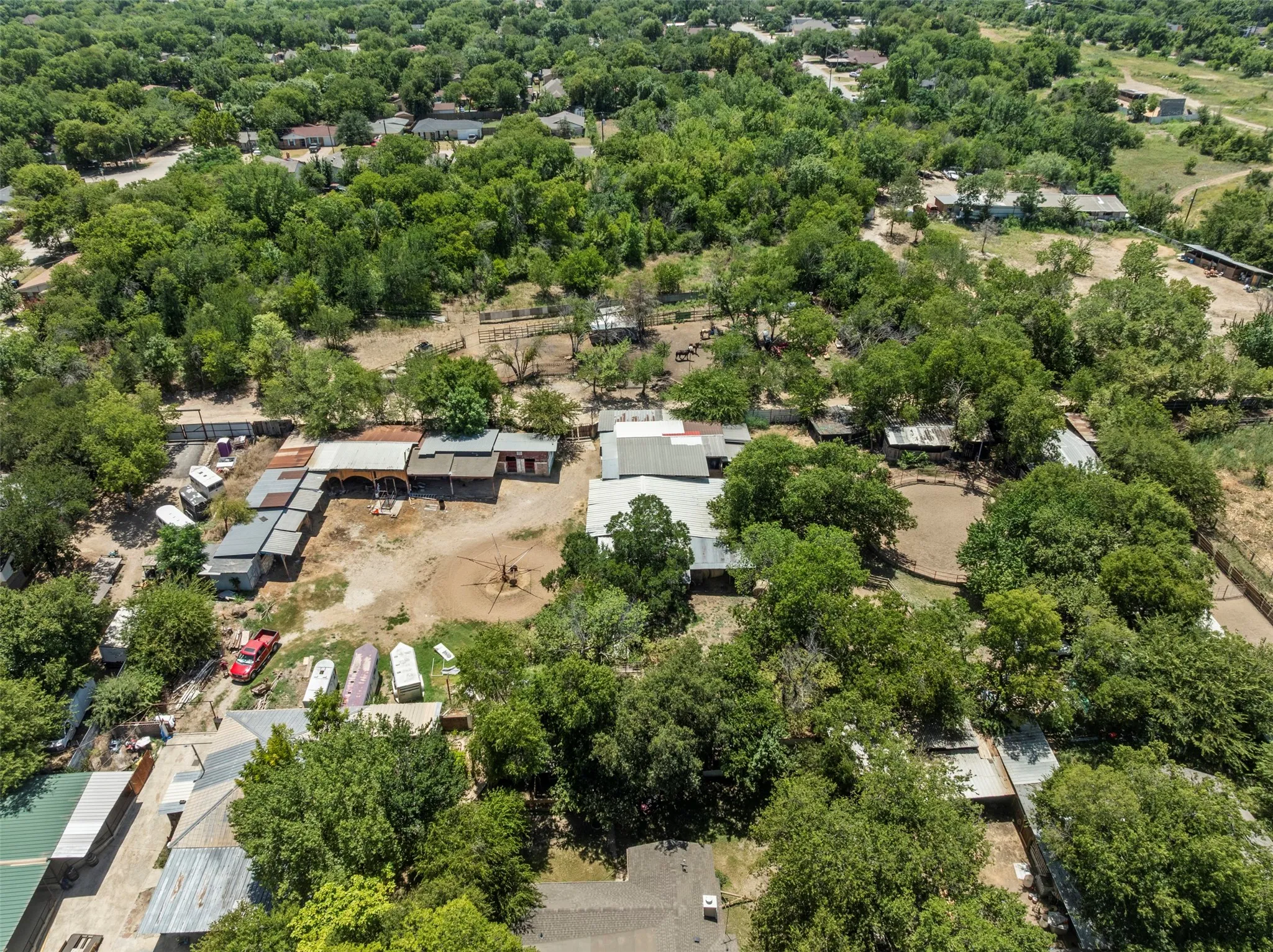 Aerial view of property's location