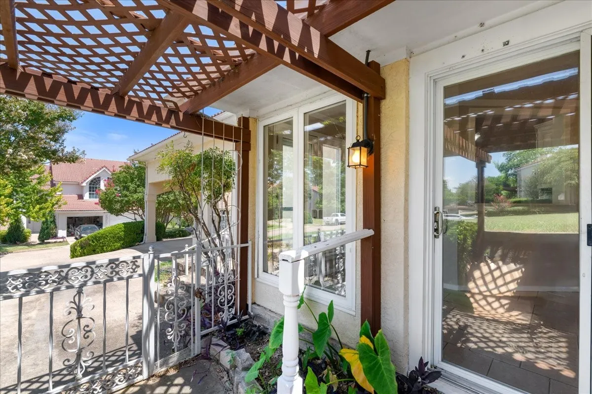 View of patio featuring a pergola
