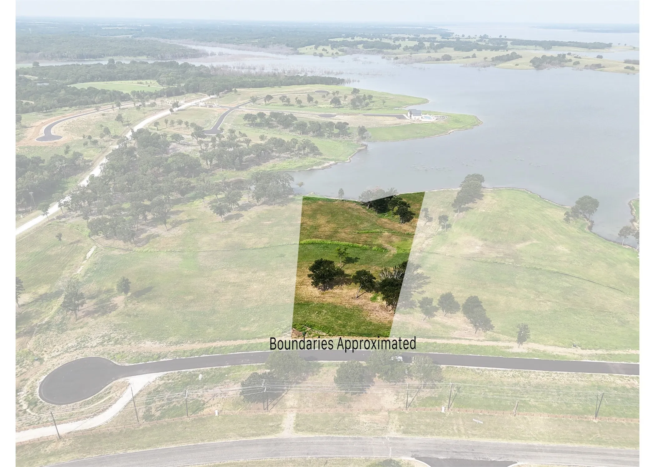 Drone / aerial view of a large body of water