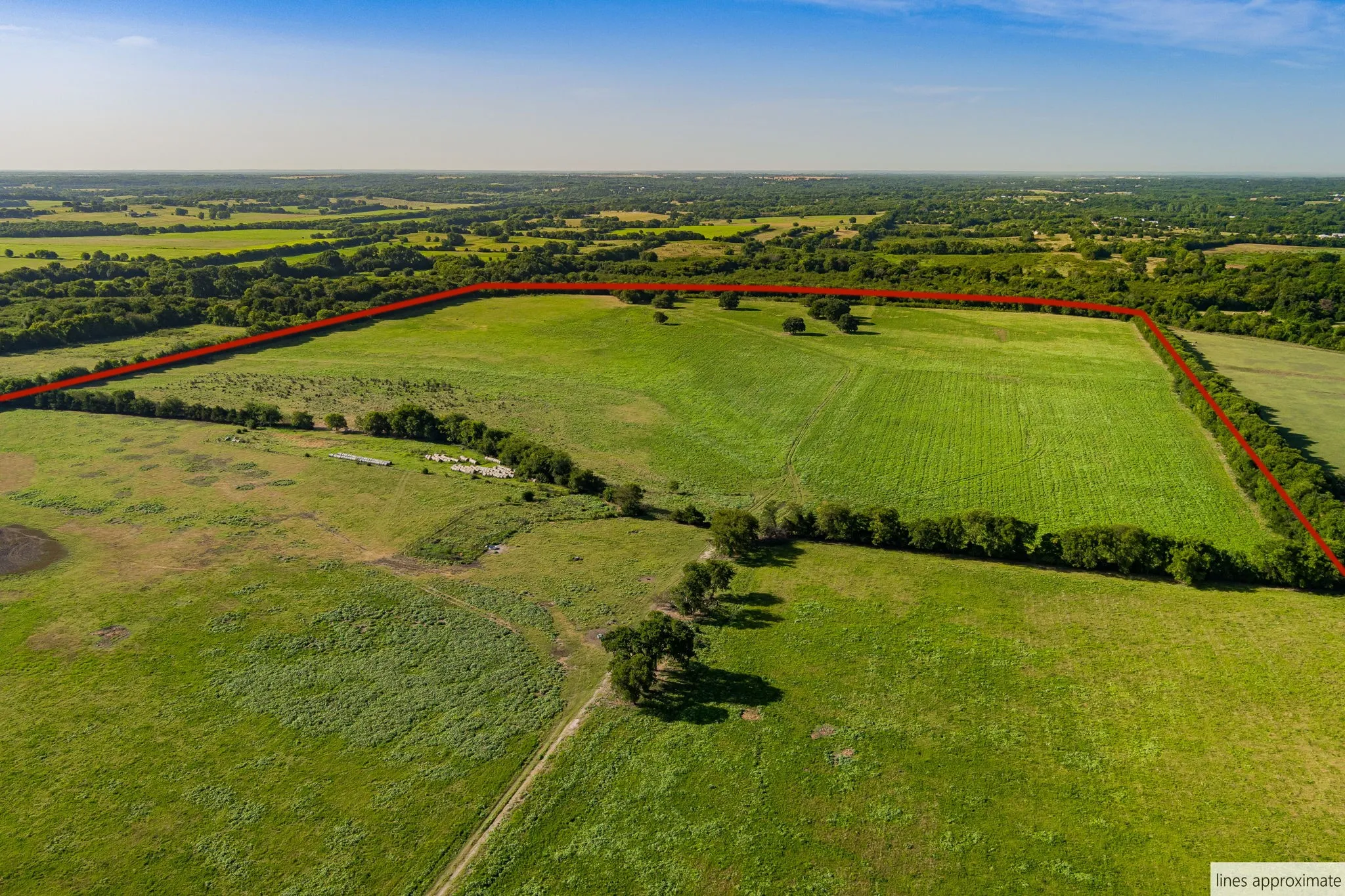 View of rural area featuring property boundaries highlighted