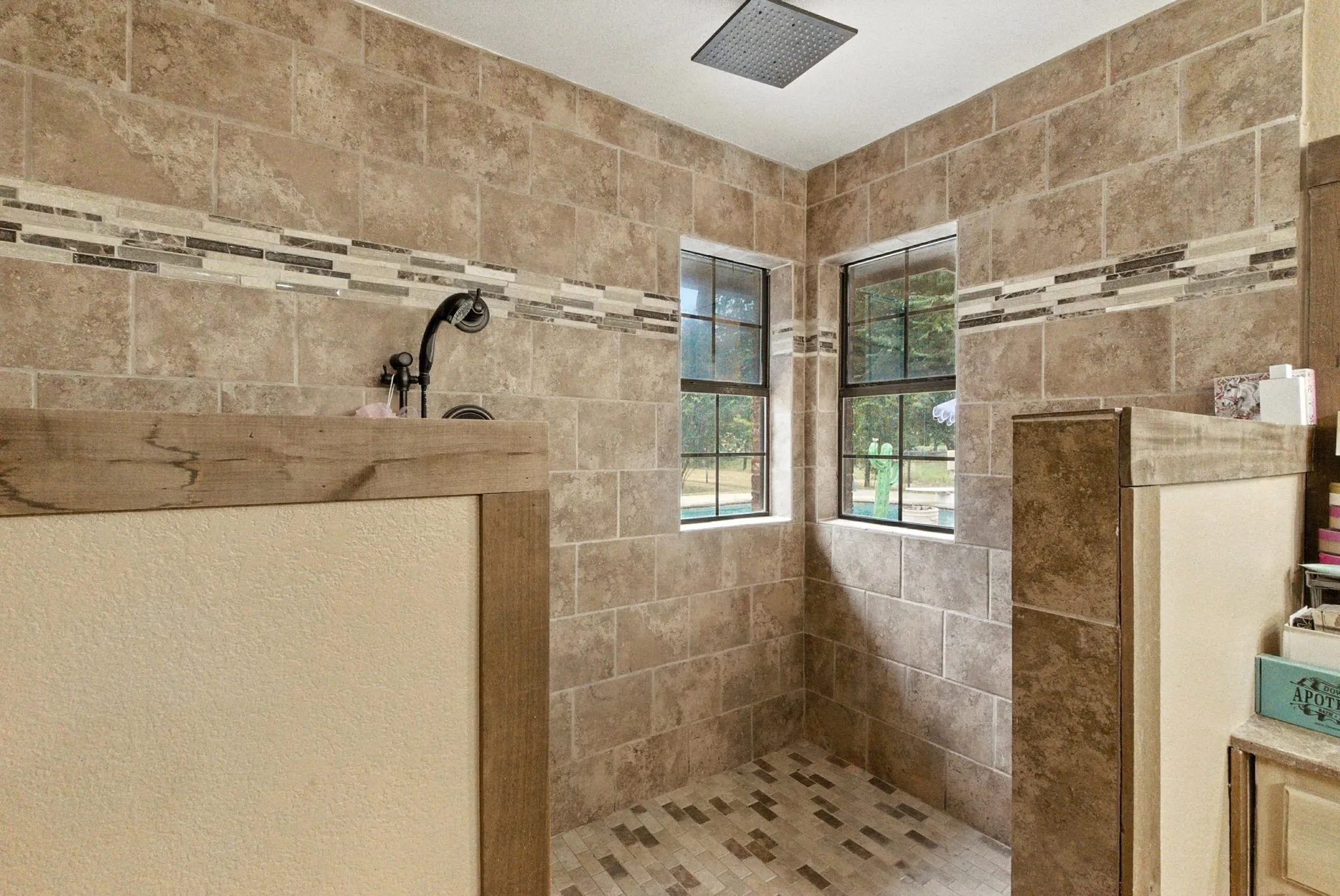 Full bath featuring walk in shower