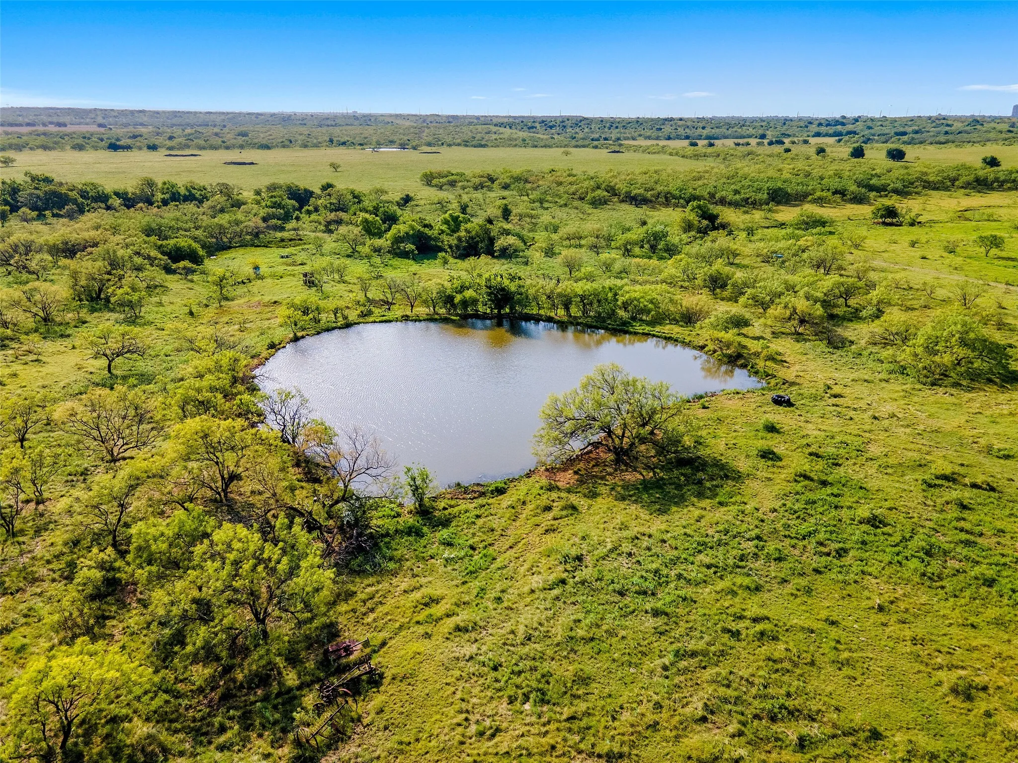 Bird's eye view of a large body of water