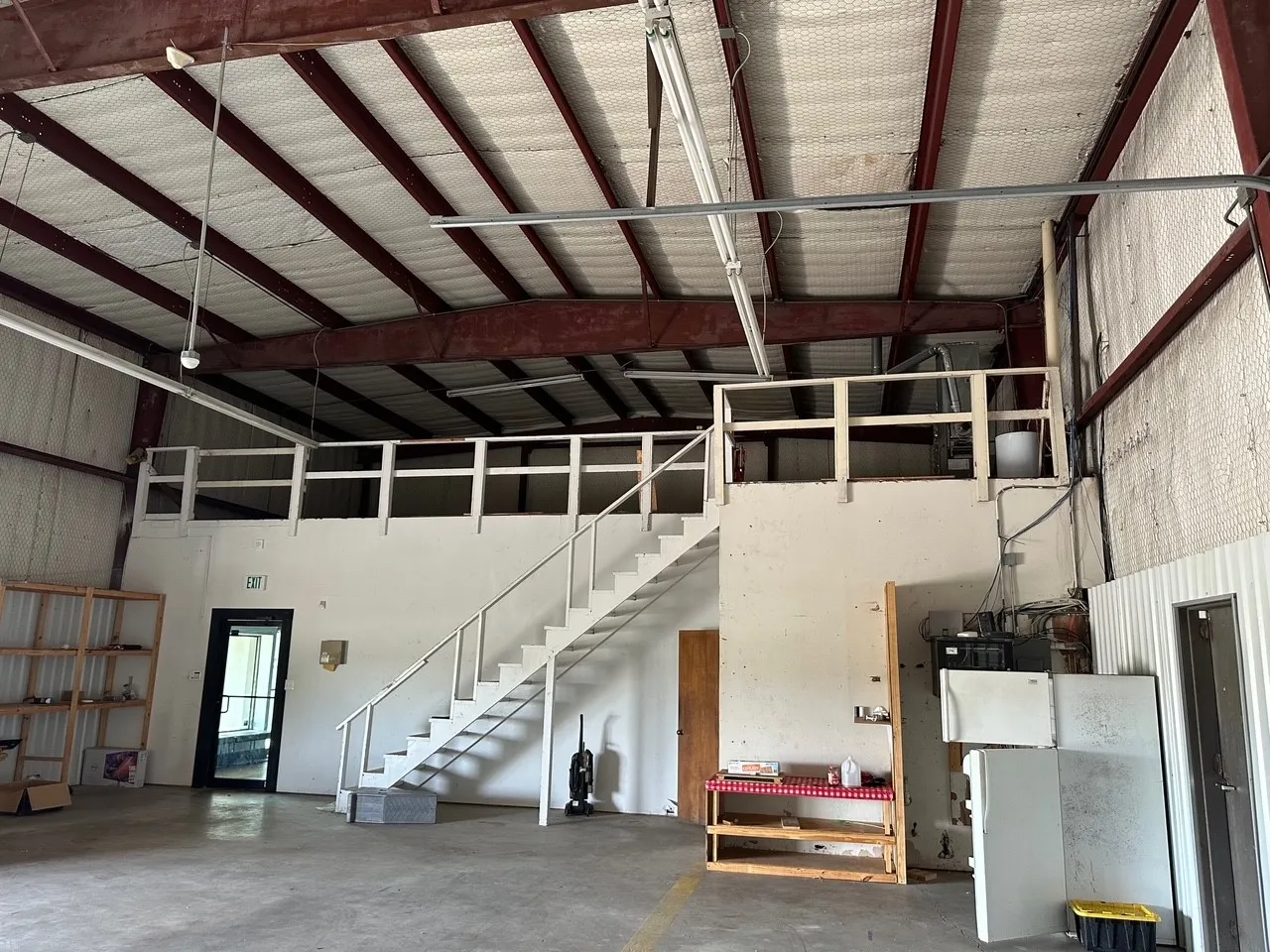 Warehouse with storage over office area