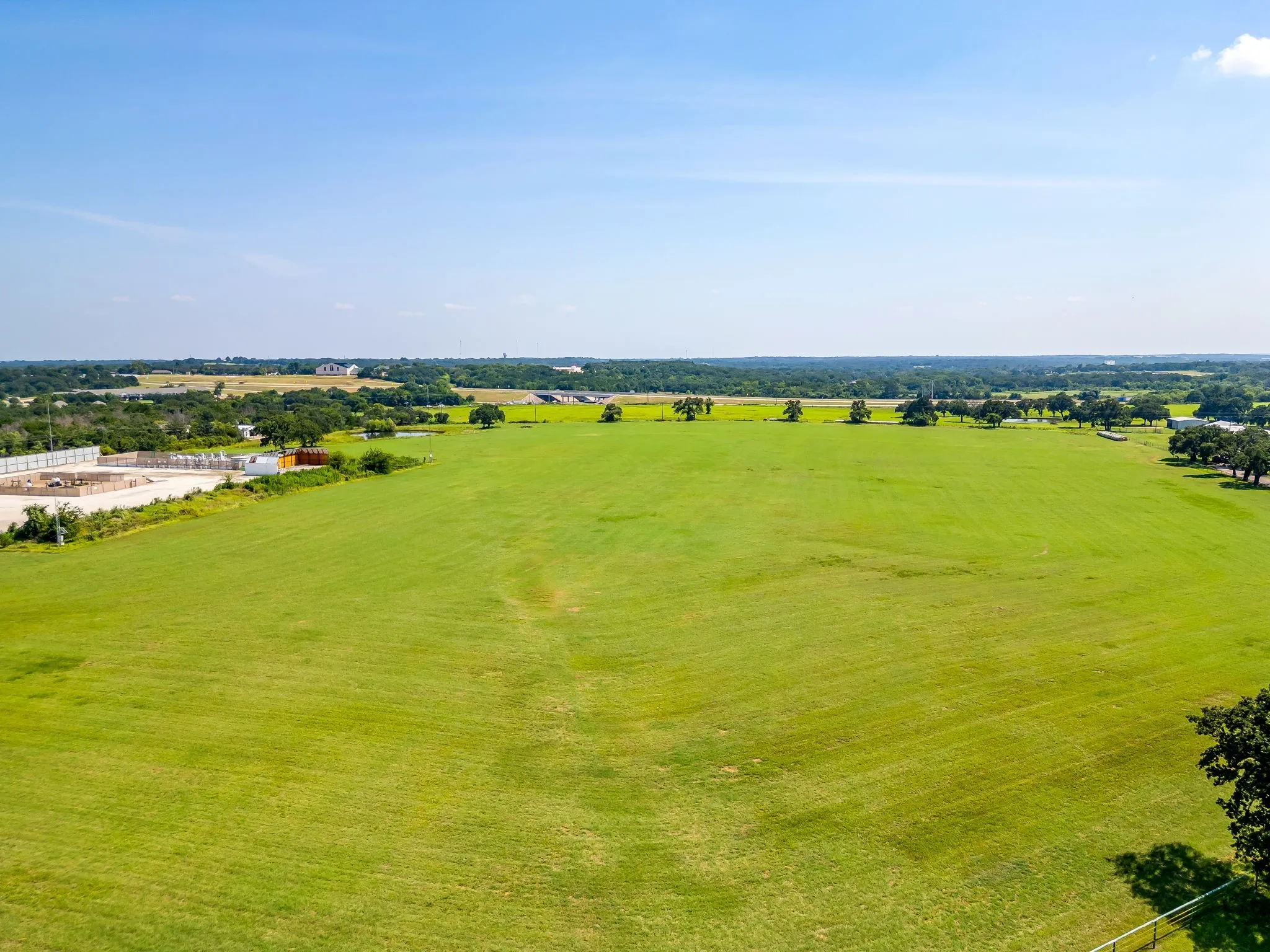 Aerial view of sparsely populated area