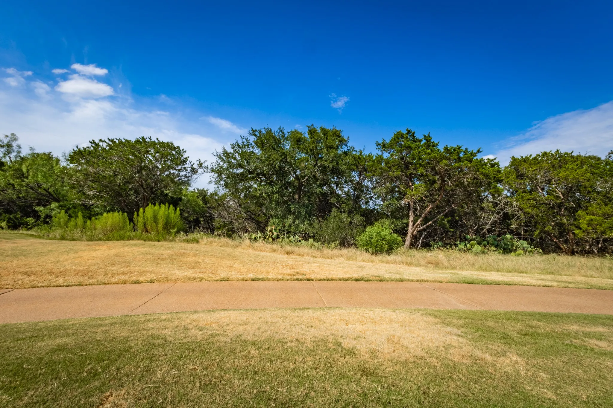 Cart path behind lots.