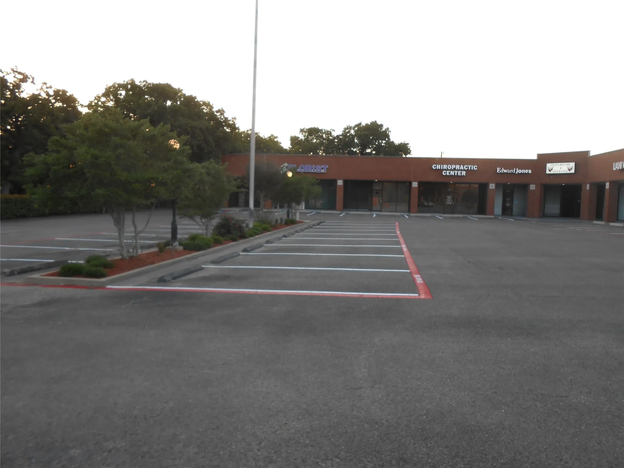 View of uncovered parking lot