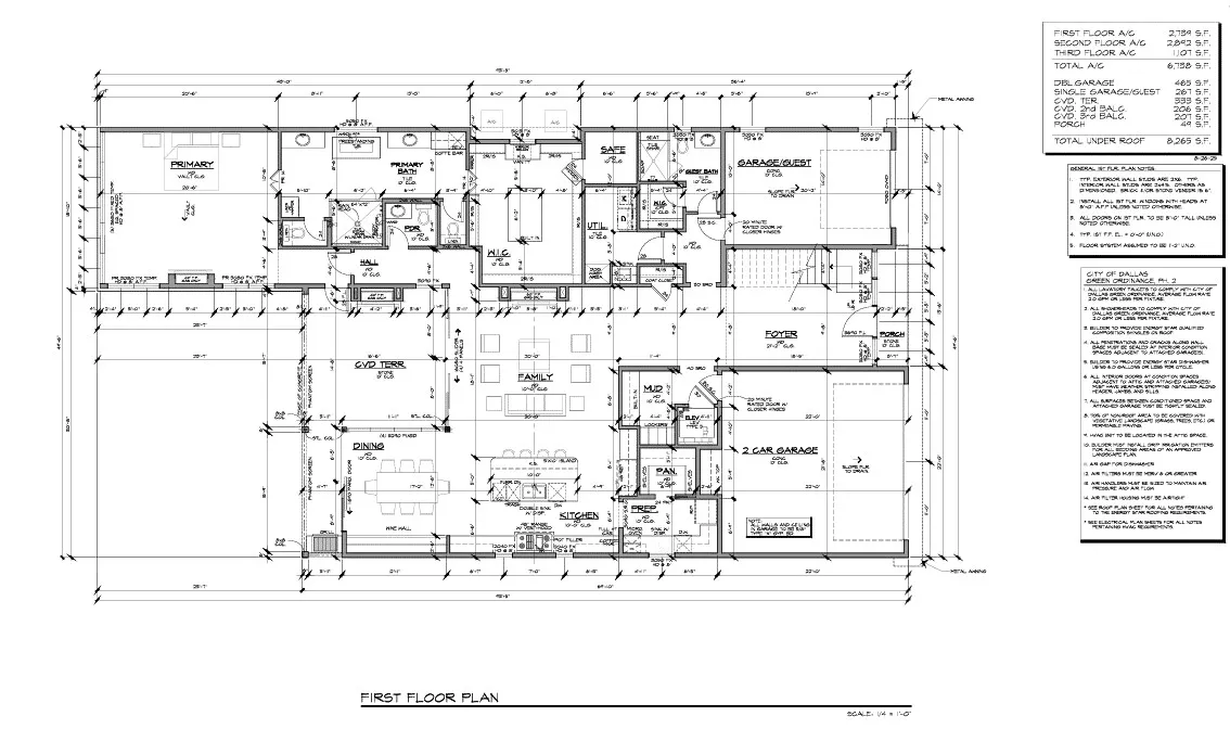 First-floor plan: open living oriented to the view