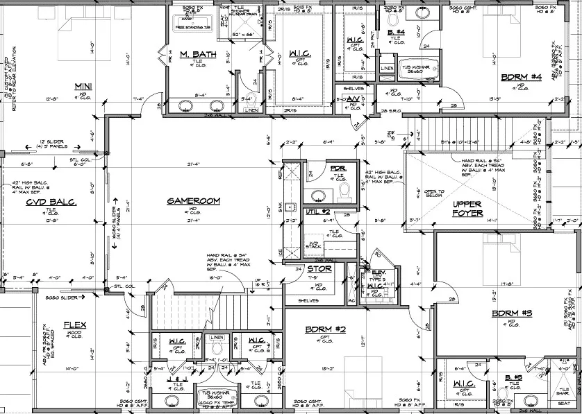 Second-floor plan: ensuite bedrooms throughout
