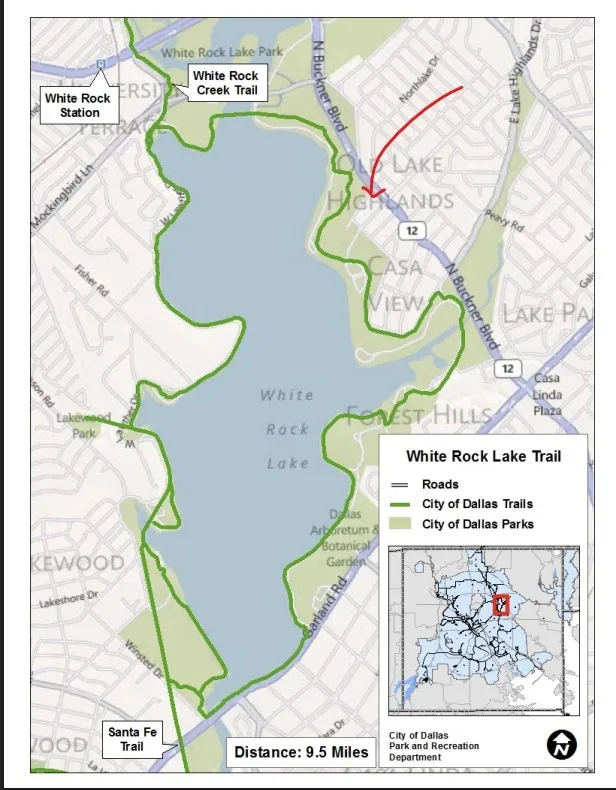 Location map - White Rock Lake at your doorstep